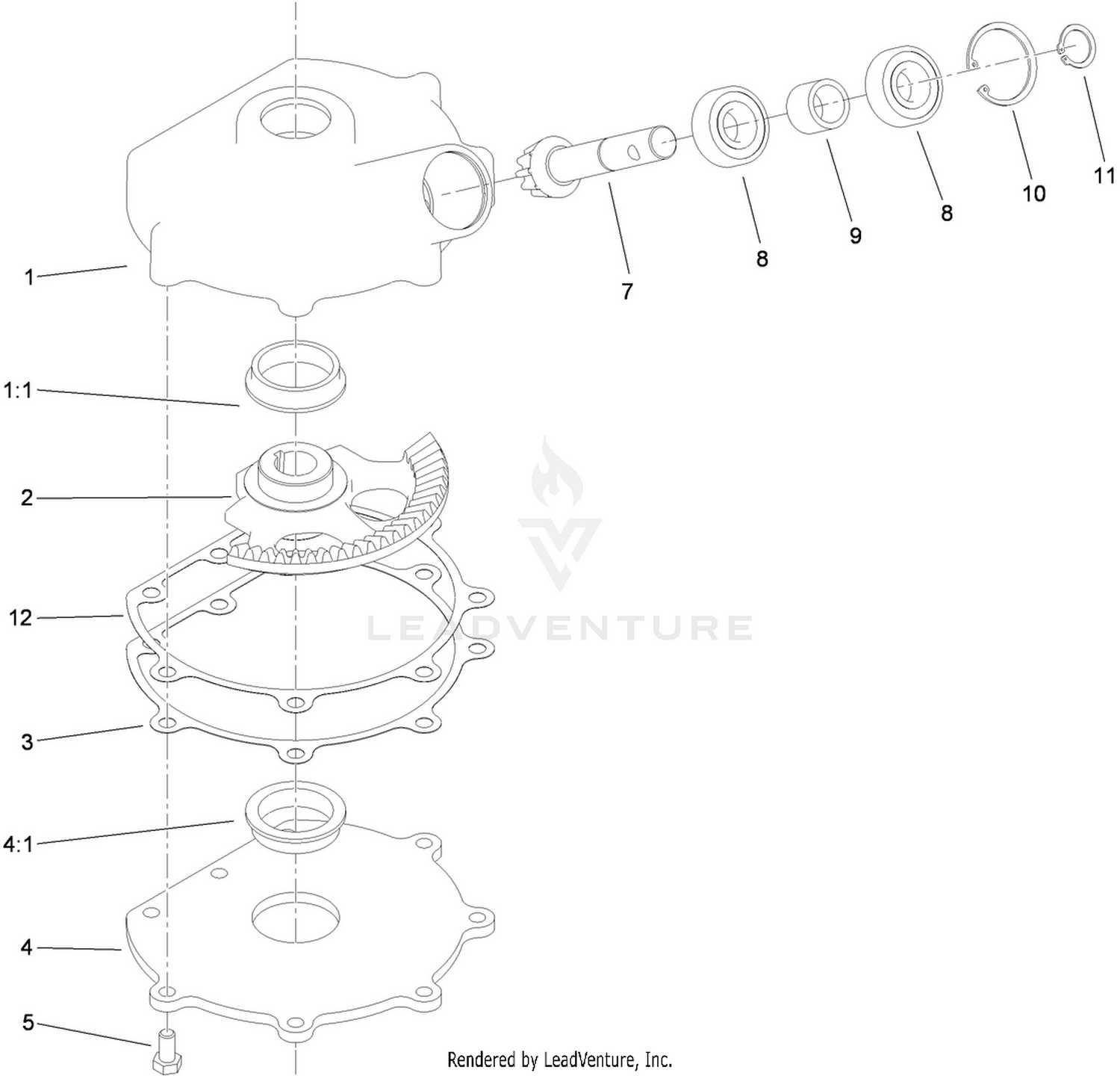 Steering Box Assembly No. 107-3526