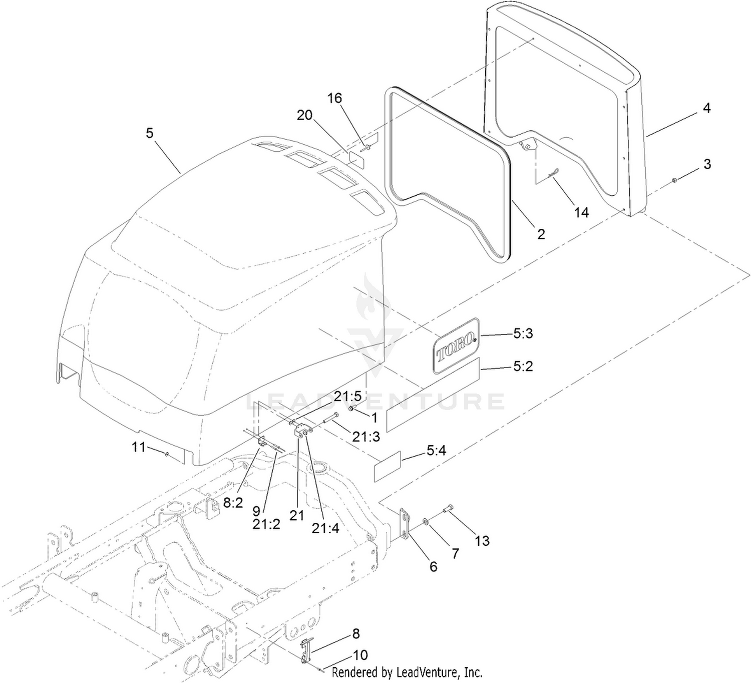 Hood and Screen Assembly