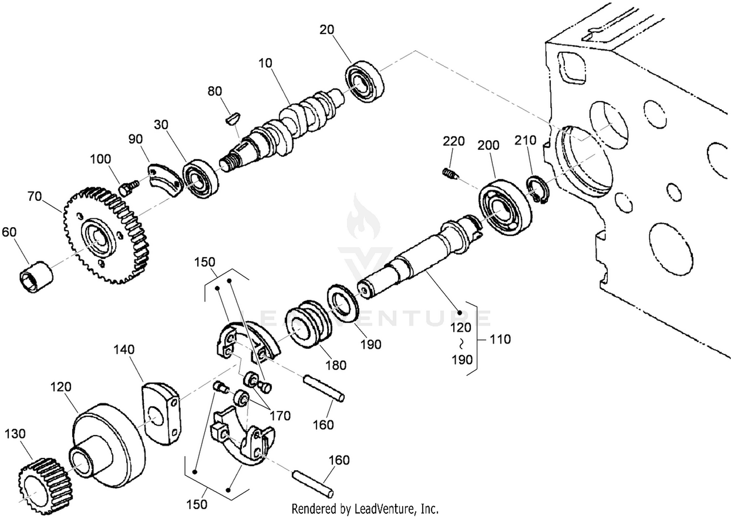 Fuel Camshaft and Governor Shaft Assembly
