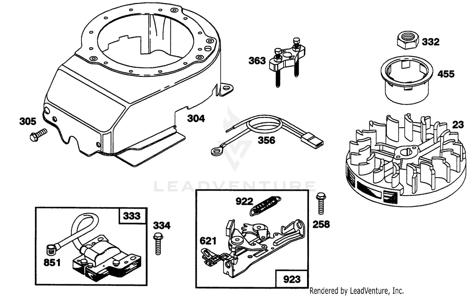 Engine Briggs  Stratton Model 122702-3171-01 6