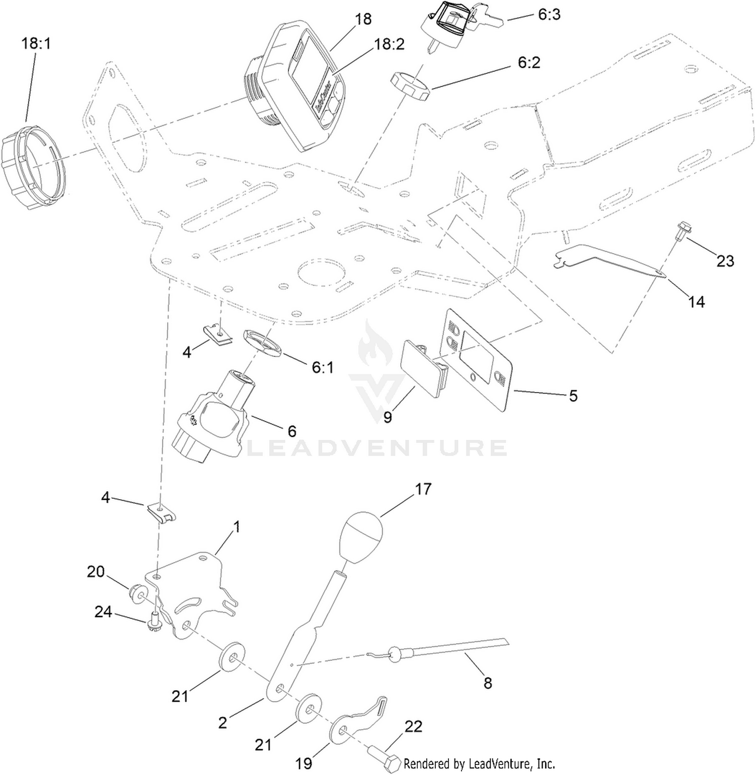 Ignition, Throttle and Choke Control Assembly