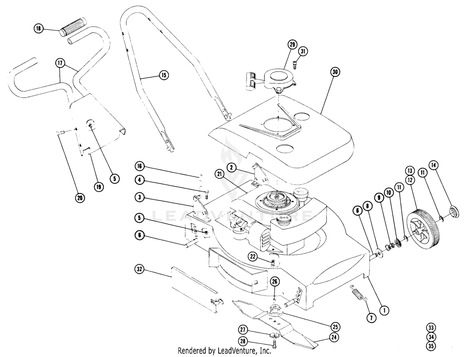 Parts List L-618 Reo Mower