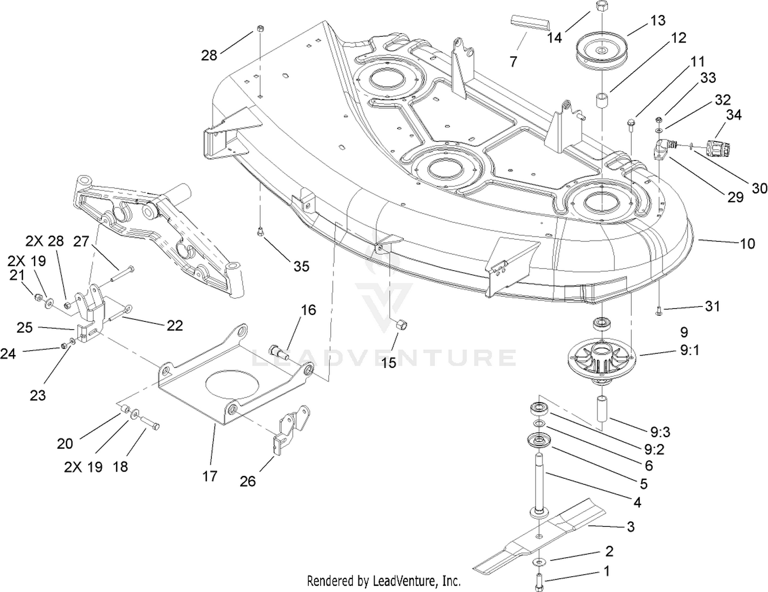 Spindle and Blade Assembly