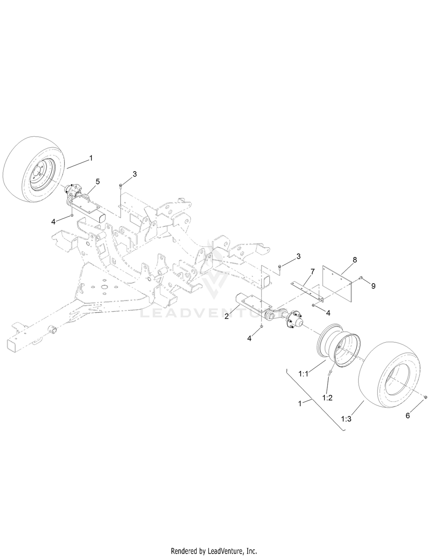 Tire and Axle Assembly