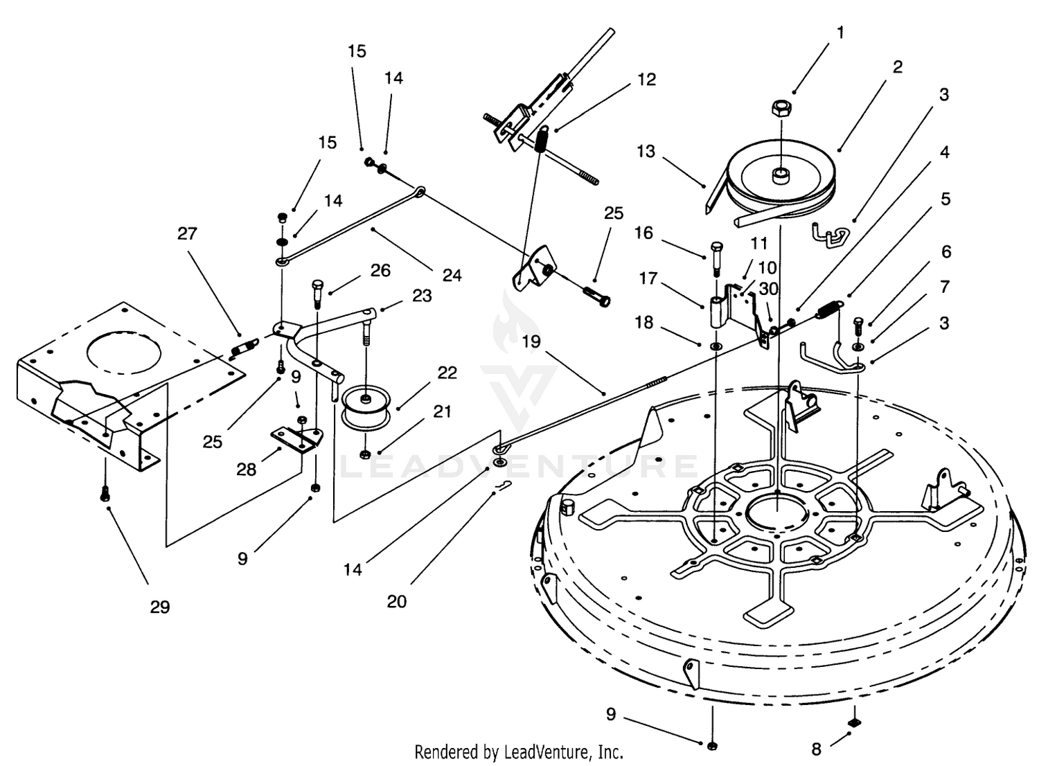 Pulley  Belt Assembly (32" Cutting Unit)