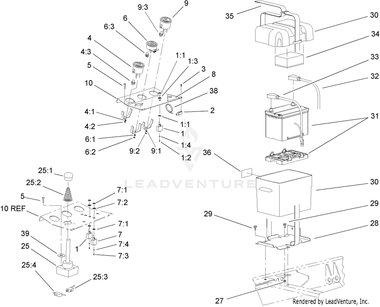 Control Console and Battery Assembly
