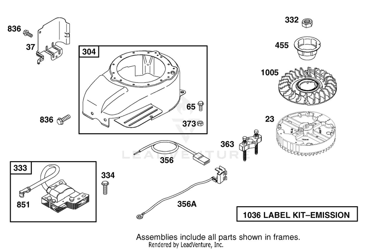 Flywheel and Blower Housing Assembly