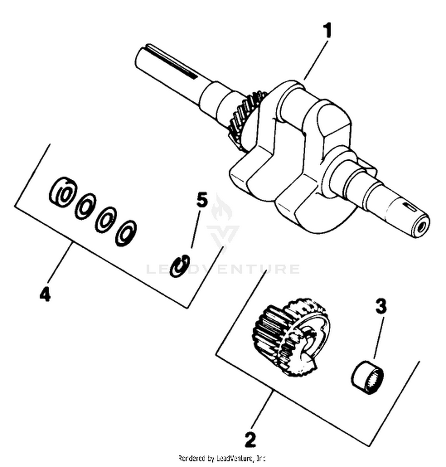 Crankshaft-Engine Model No. M16 Spec. No. 711526 (cont.)