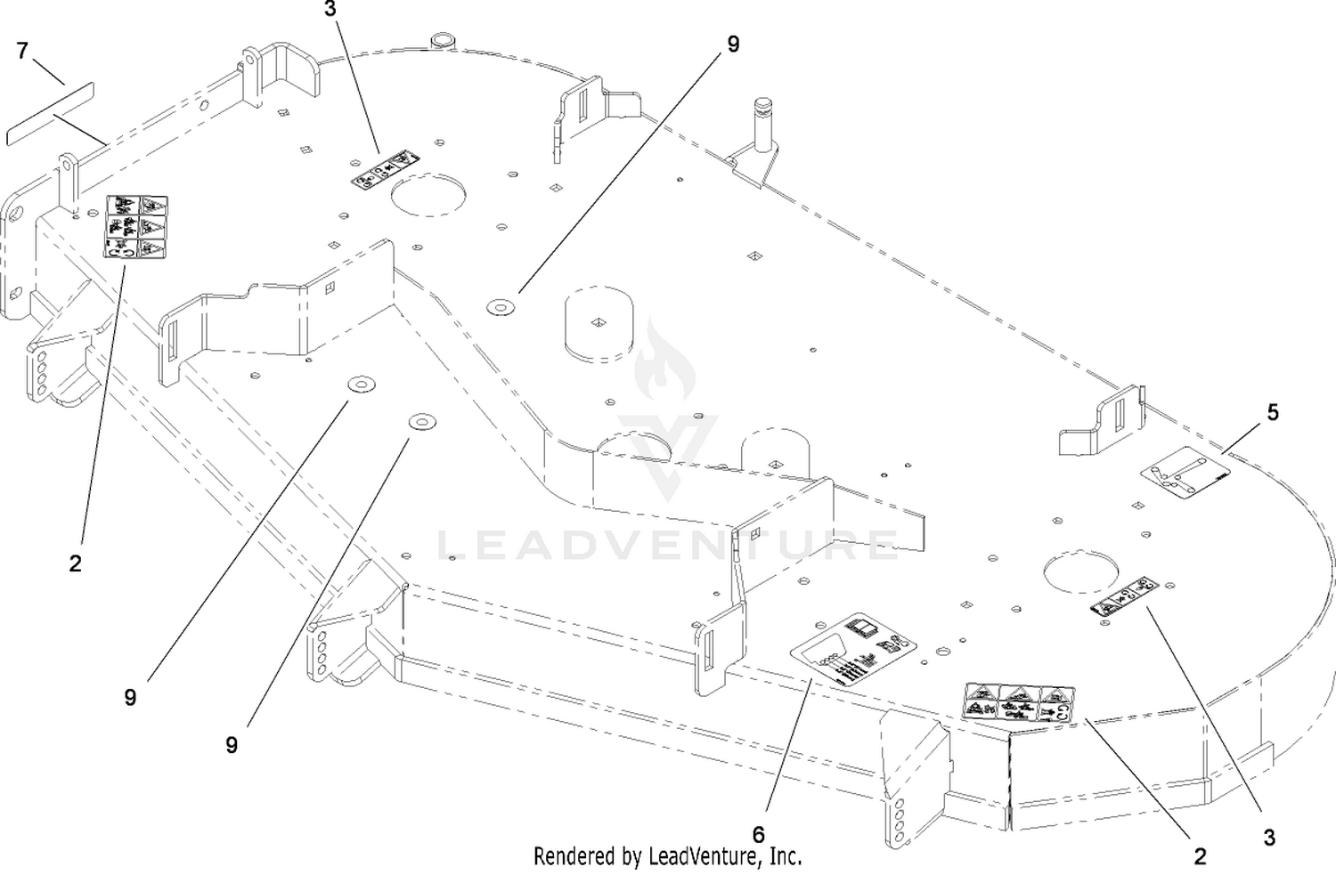 52 Inch Deck Assembly No. 109-6254