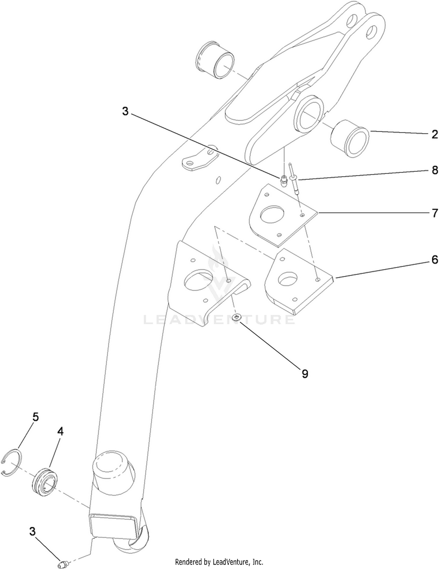 Left Hand Lift Arm Assembly No. 117-0806