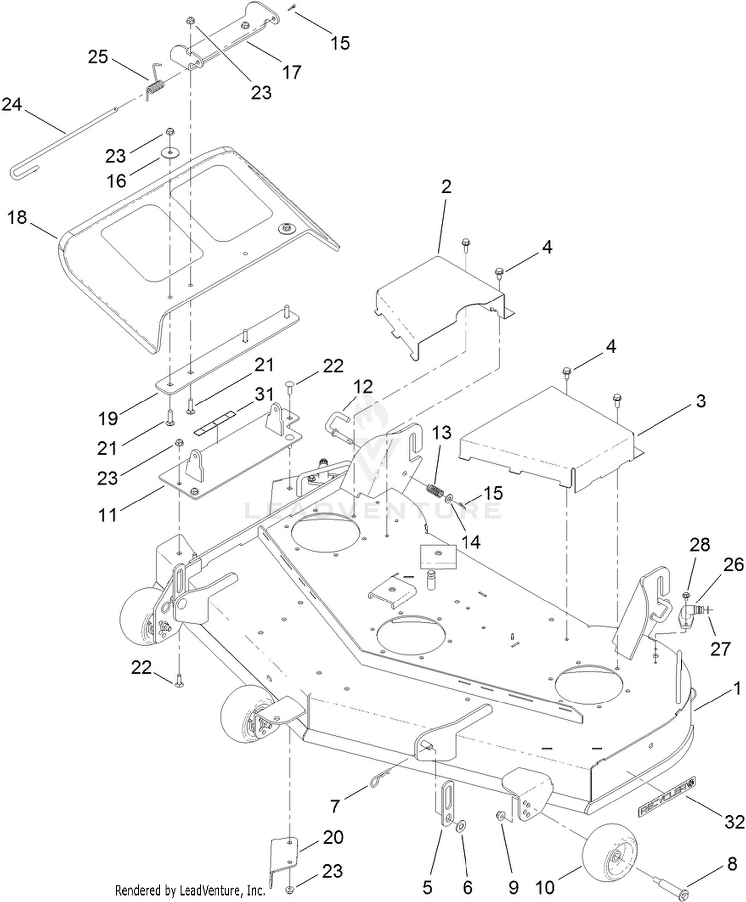 48 Inch Deck Assembly
