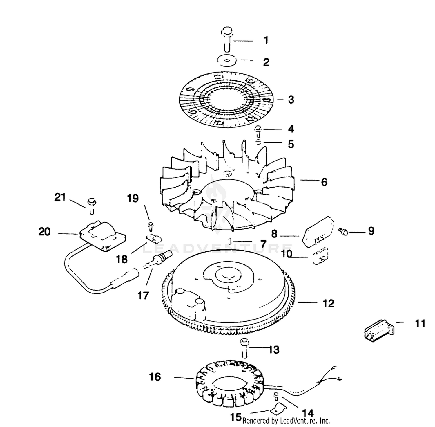 Ignition/electrical-Engine Kohler Model No. Cv12.5t-1254