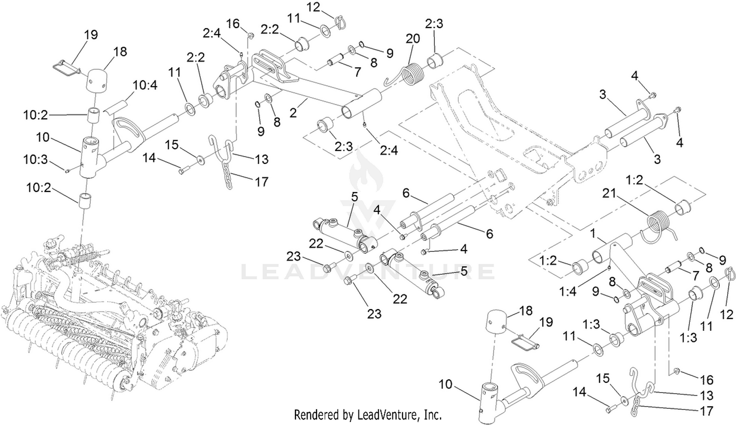 No. 2 and No. 3 Lift Arm Assembly