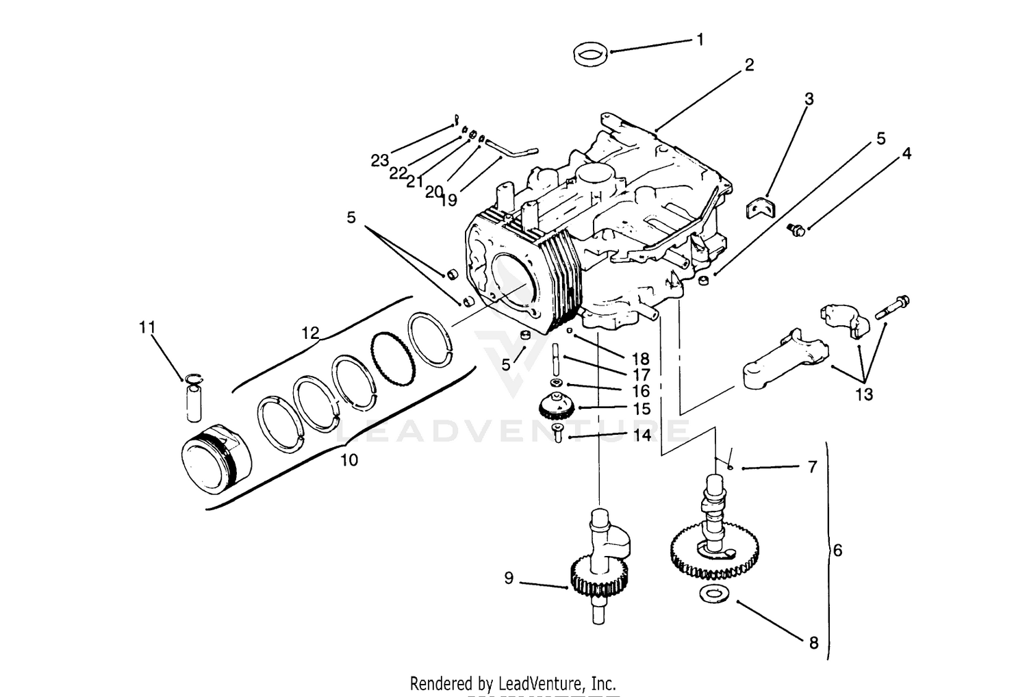 Crankcase (kohler Engine Cv14s-Ps1472)