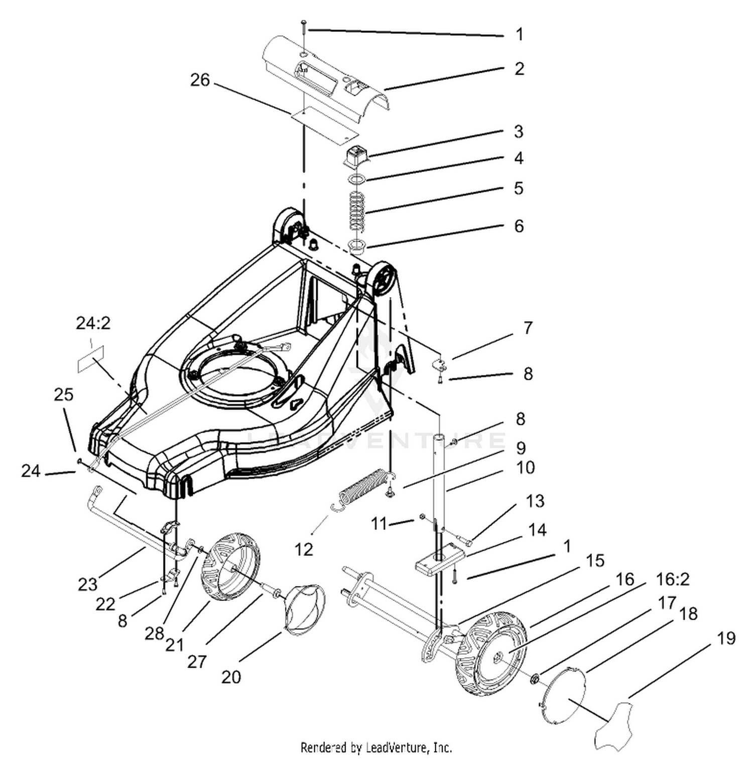 Height-Of-Cut and Wheel Assembly