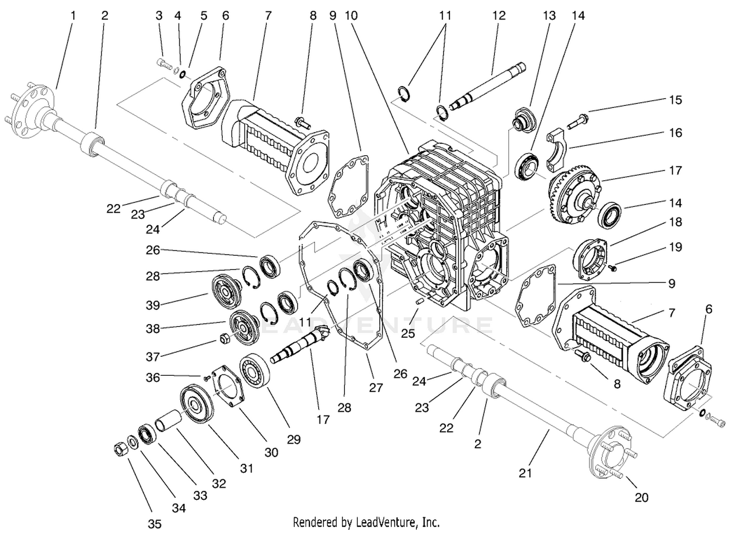 Front Axle Gear Housing Assembly