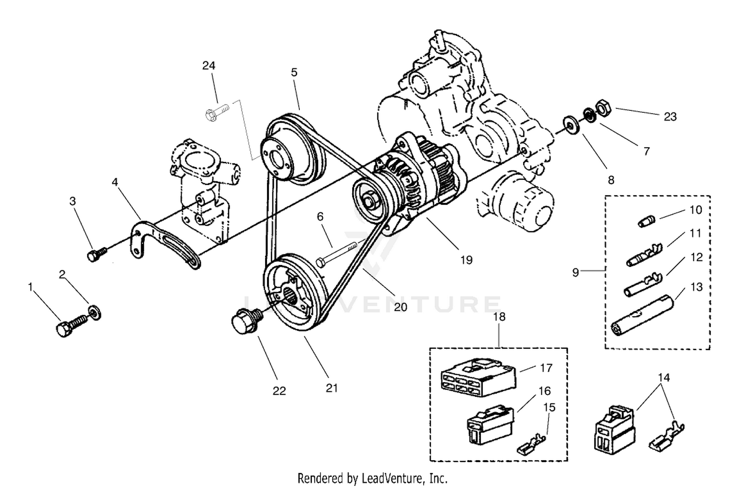 Alternator  Pulley Assembly