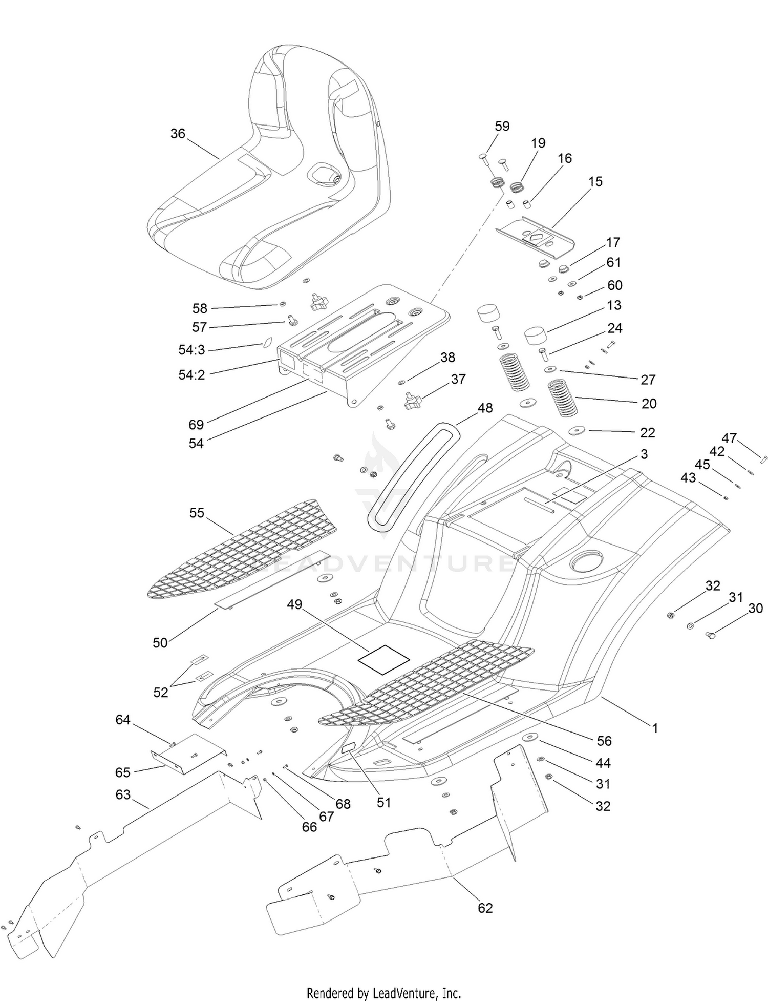 Seat and Body Fender Assembly