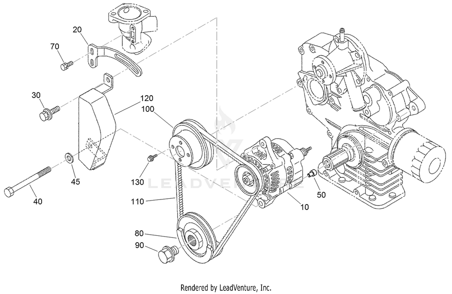 Alternator and Pulley Assembly