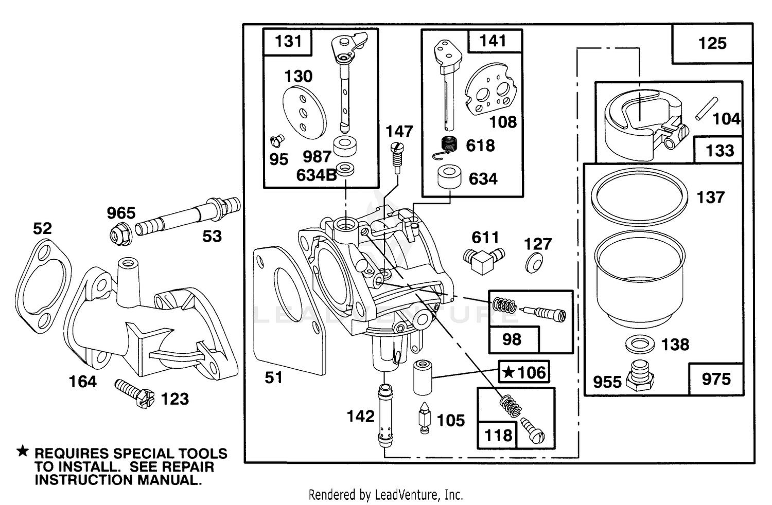 Engine Briggs  Stratton Model 283707-0156-01 3