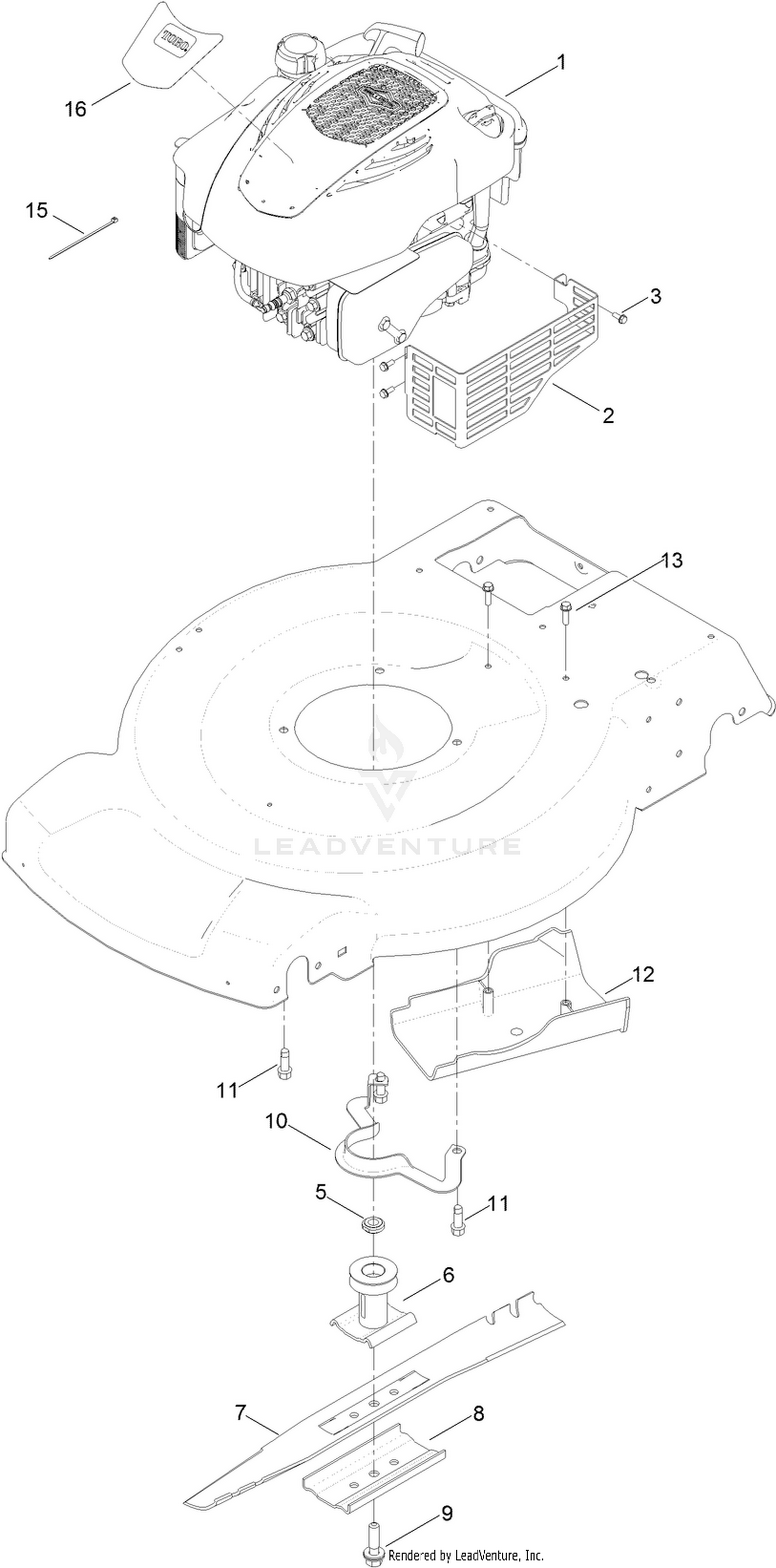 Engine and Blade Assembly