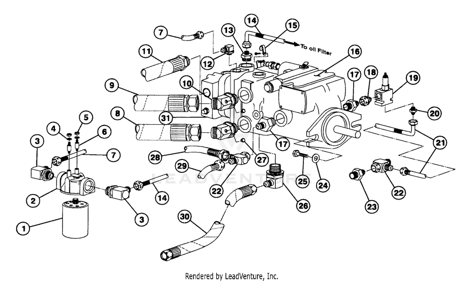 HYDRAULIC PUMP AND HOSES