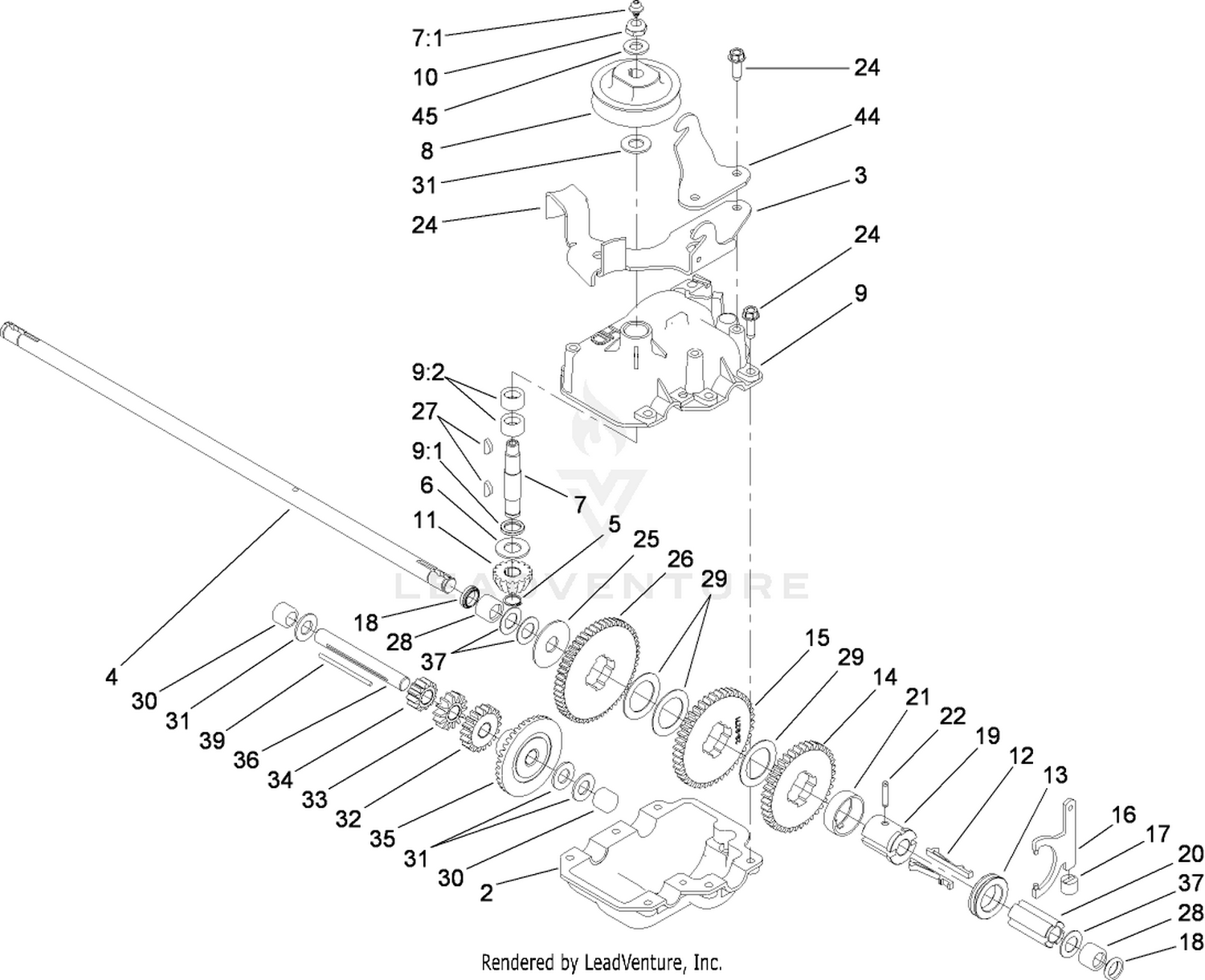 Gear Case Assembly No. 74-1860