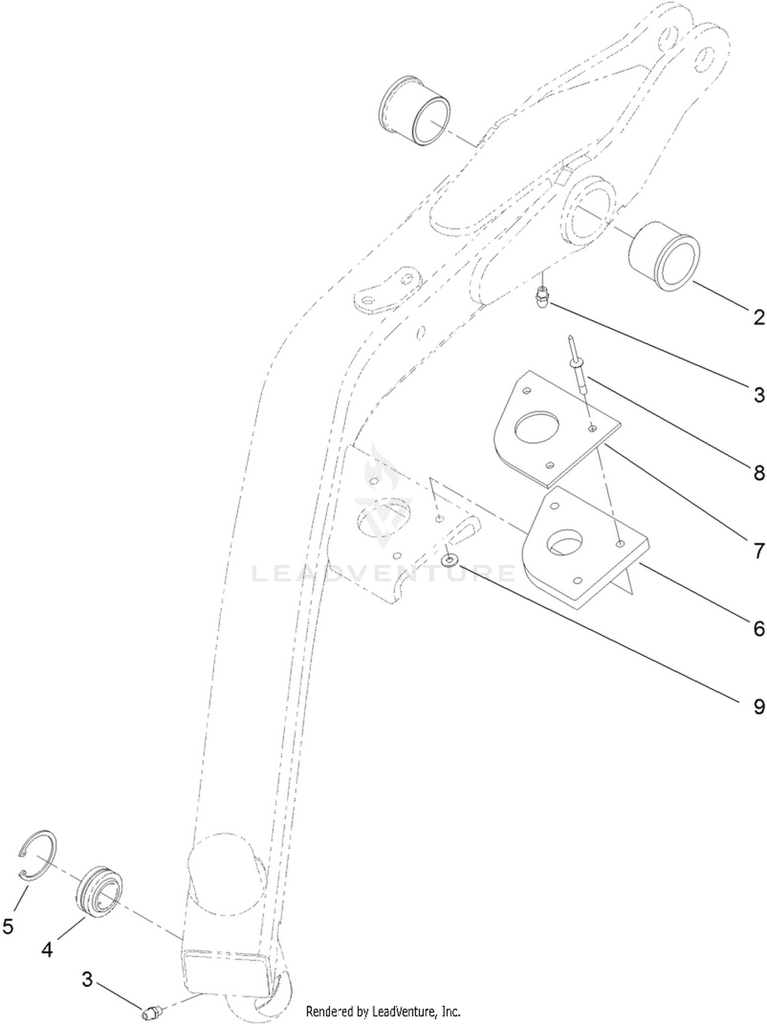 Left Hand Lift Arm Assembly No. 117-0806