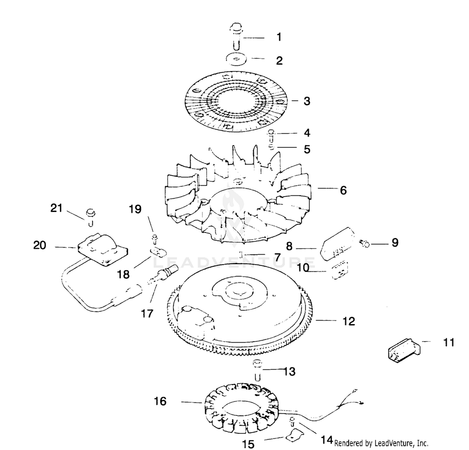 Ignition/electrical-Engine Kohler Model No. Cv14 T-1412