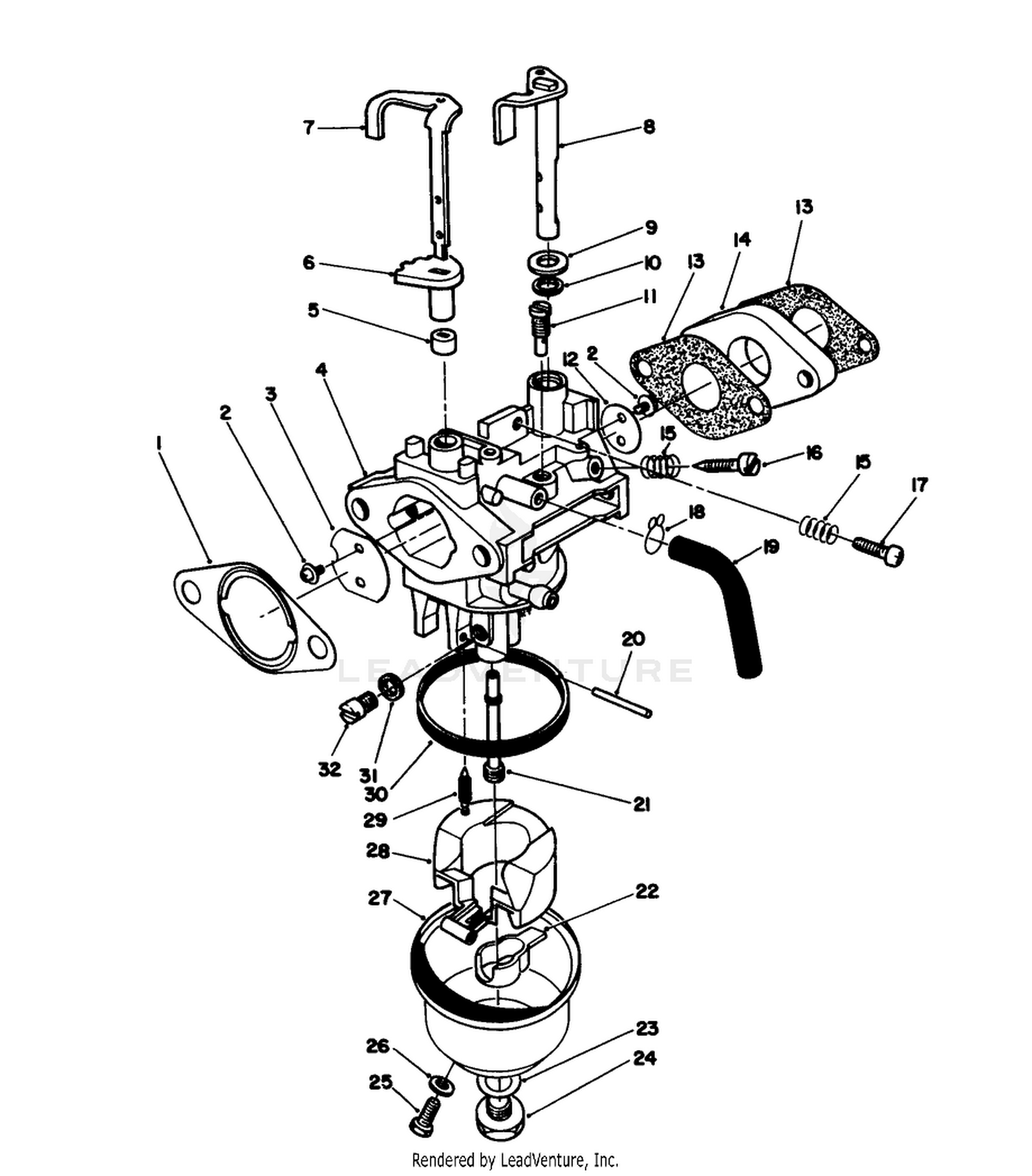 Carburetor Assembly (engine No. Vmm1-3)
