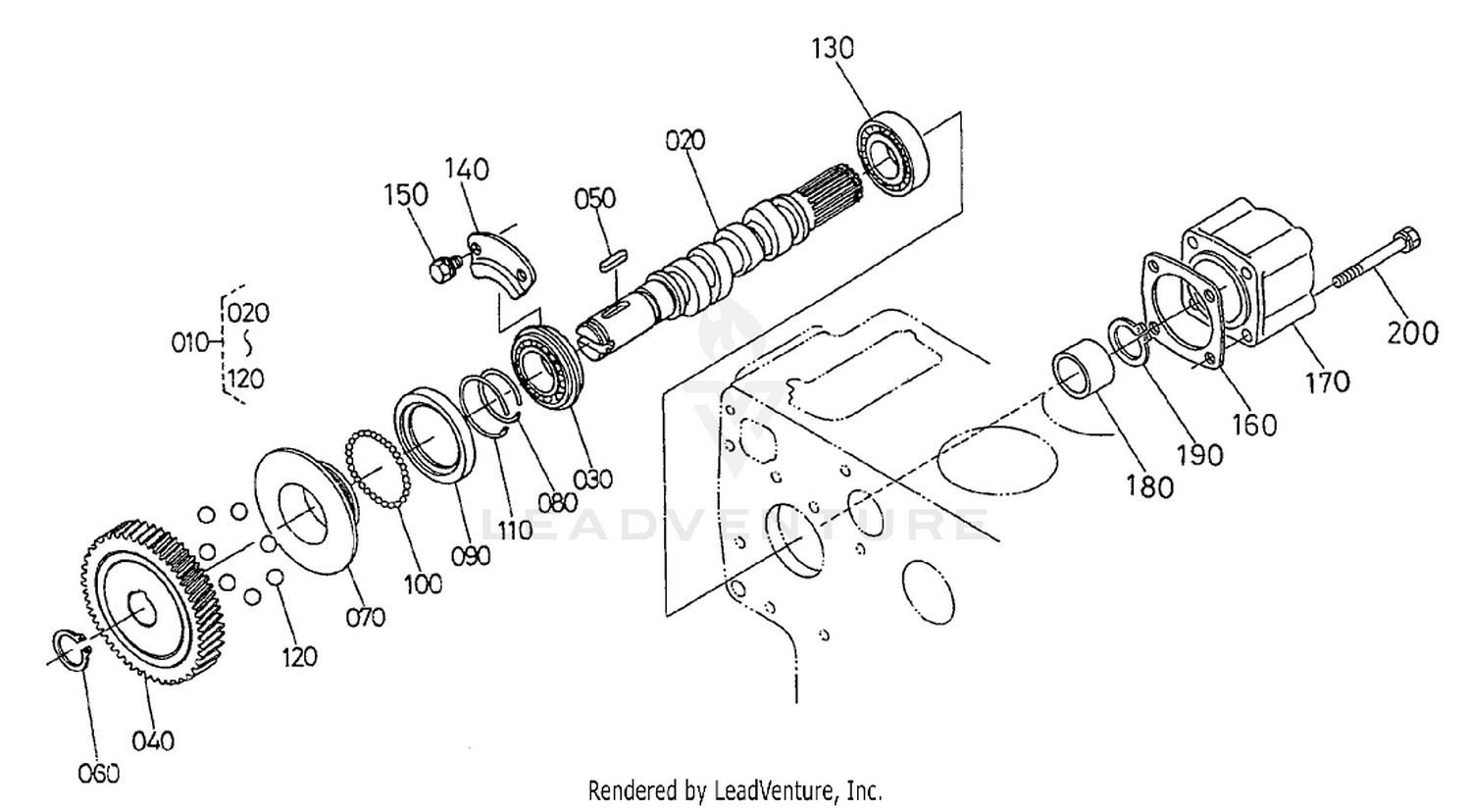 Fuel Camshaft and Governor Shaft Assembly