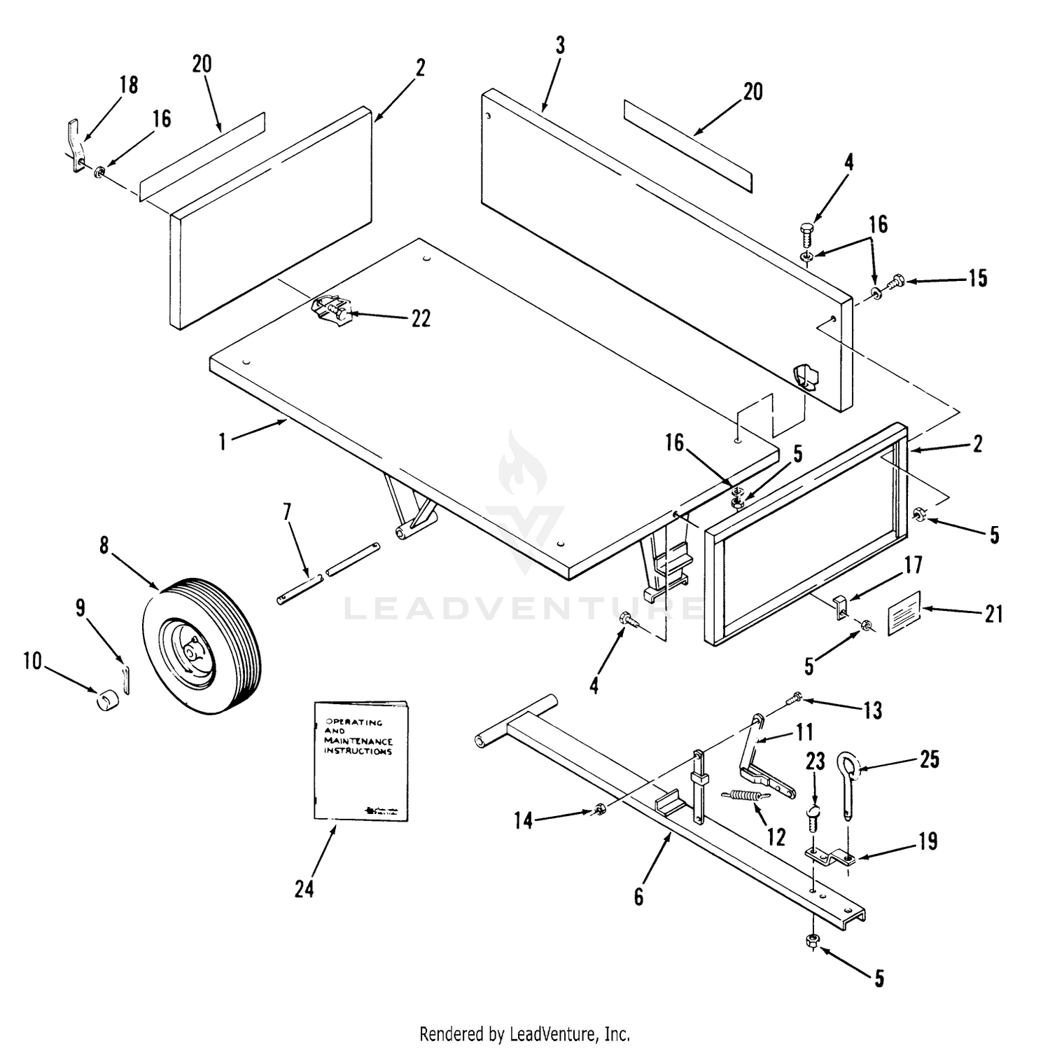 Dump Cart-18 Cu Ft. (.5 Cu. M) Vehicle Identification Number 07-18dc01