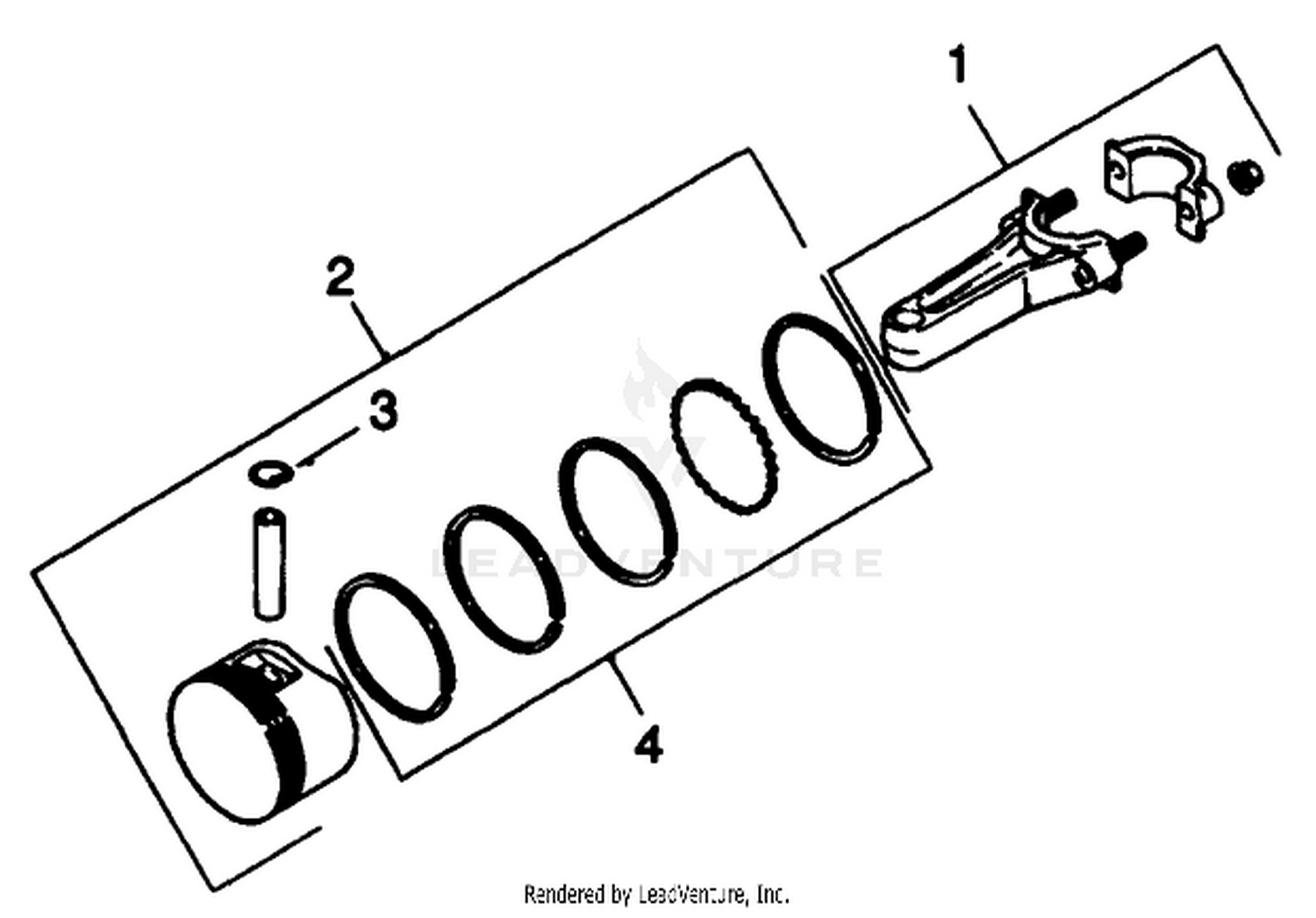 Piston  Rod-Engine Model No. Mv18s-Type 58543