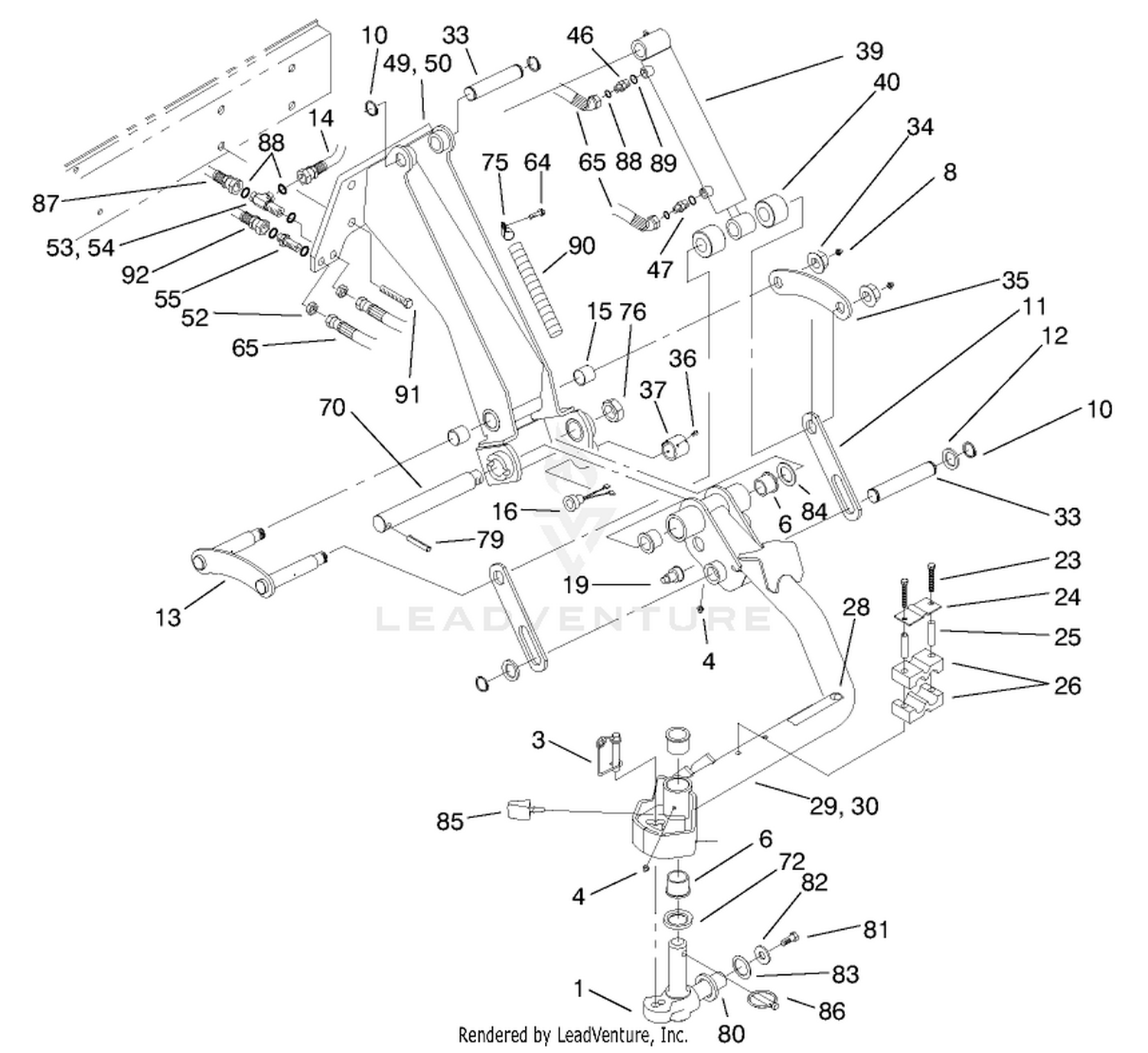 Wing Lift Arm Assembly-No. 6  7