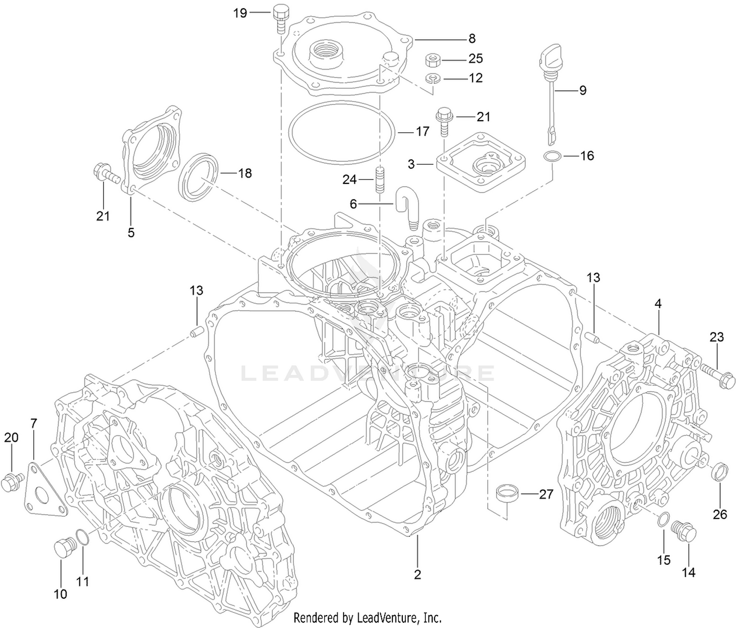 Case Assembly  Transaxle Assembly No. 120-7610