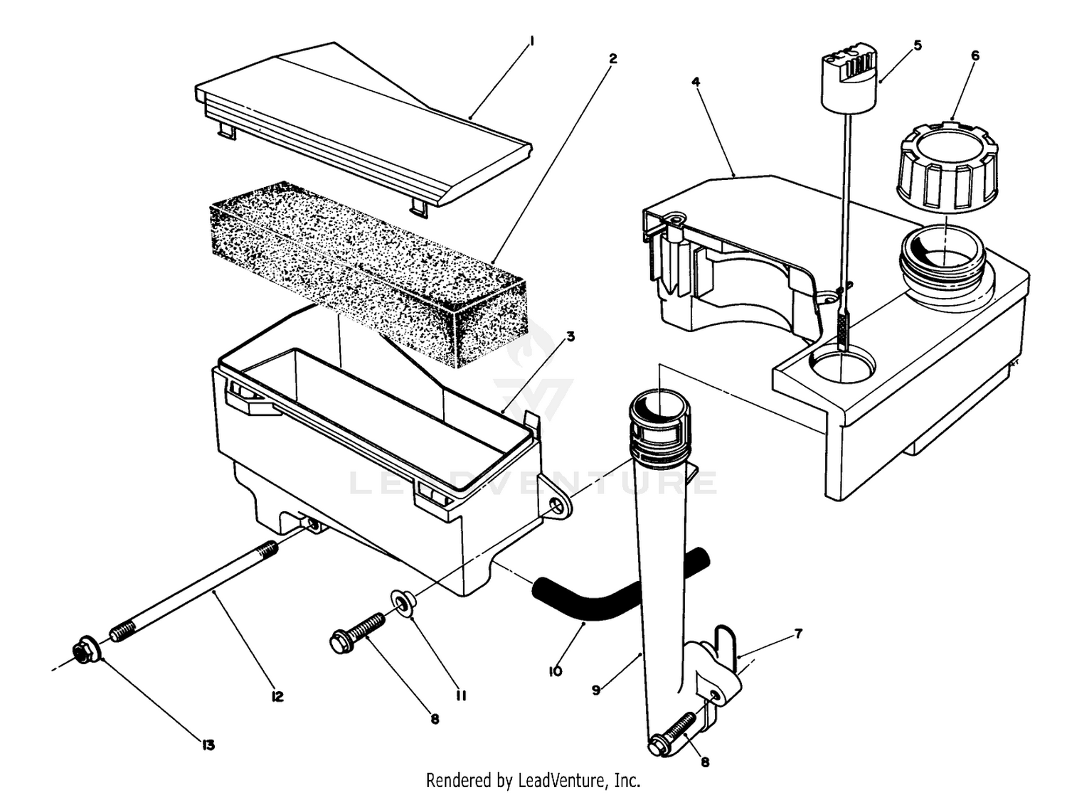 Air Cleaner  Fuel Tank Assembly (model No. Vmh7)