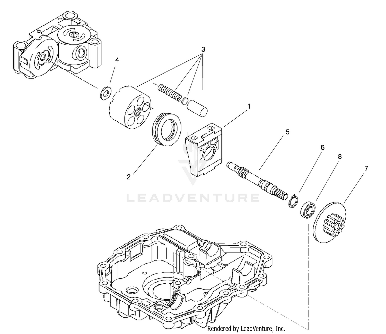 Motor Shaft Assembly  Transmission Assembly No. 114-3155