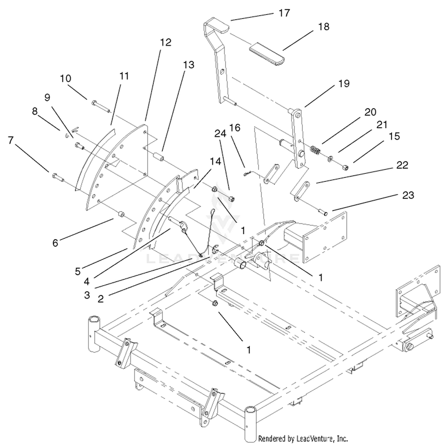 Height-of-Cut Handle and Plate Assembly