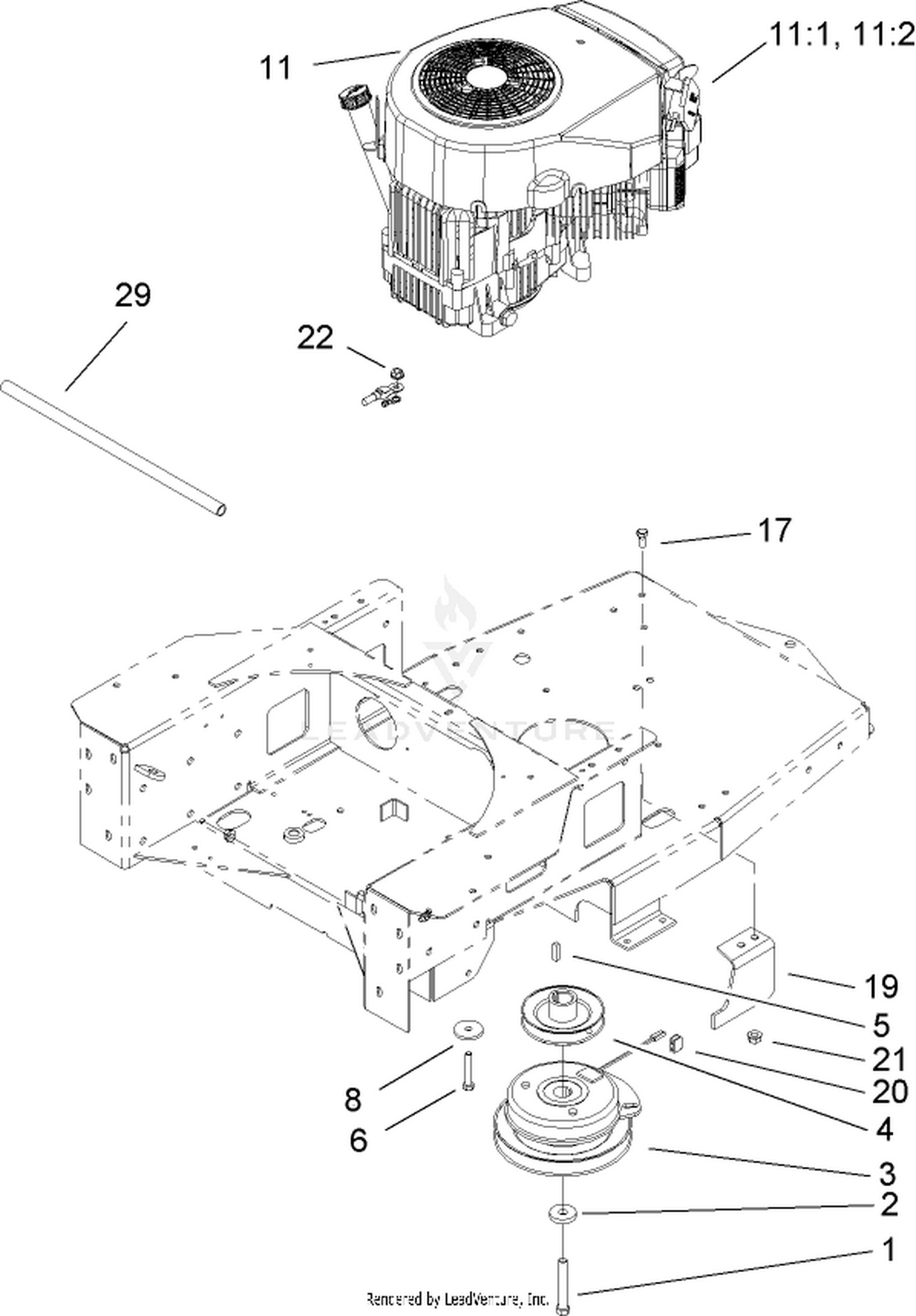 Engine and Clutch Assembly