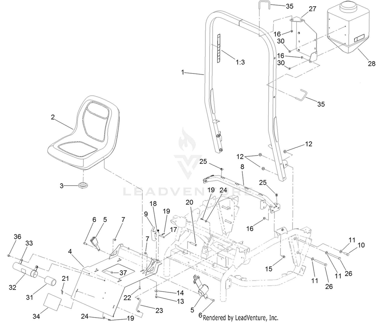 Roll-Over Protection System and Seat Assembly