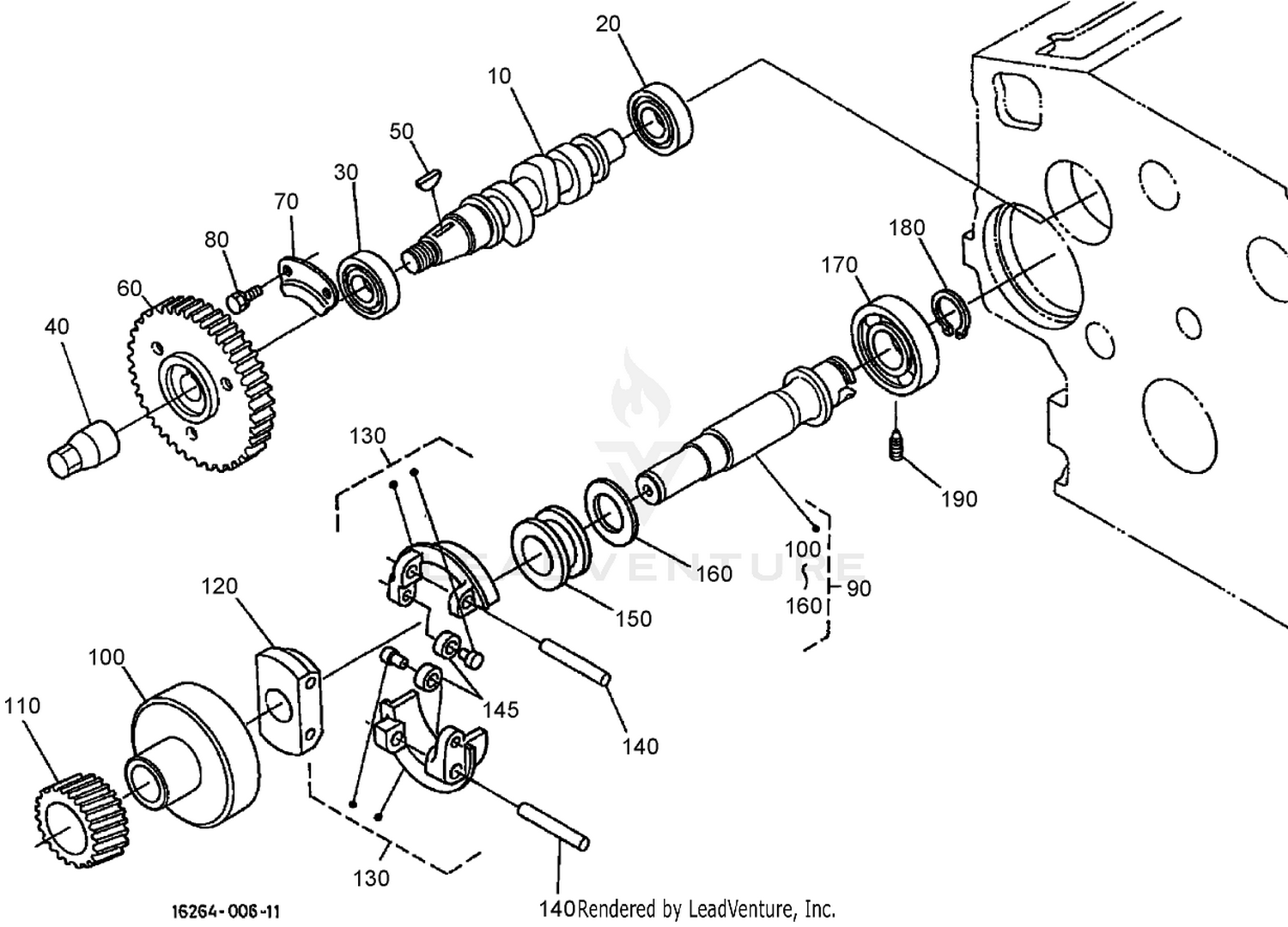 Fuel Camshaft and Governor Shaft Assembly