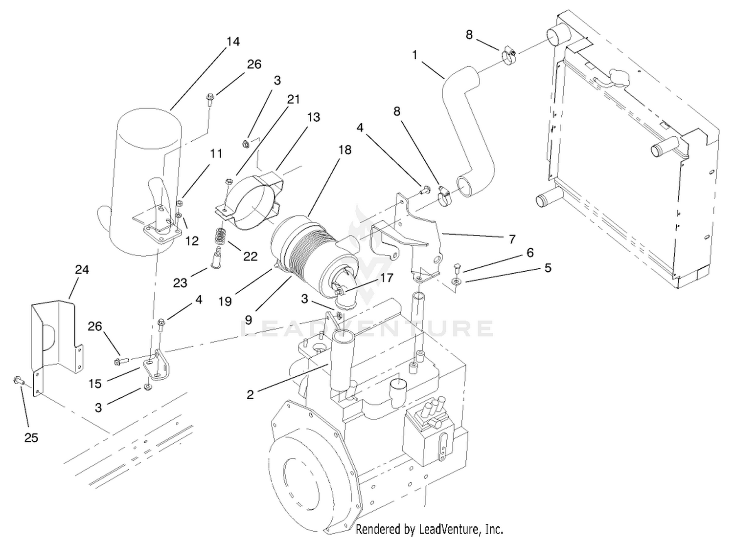 Muffler And Air Cleaner Assembly