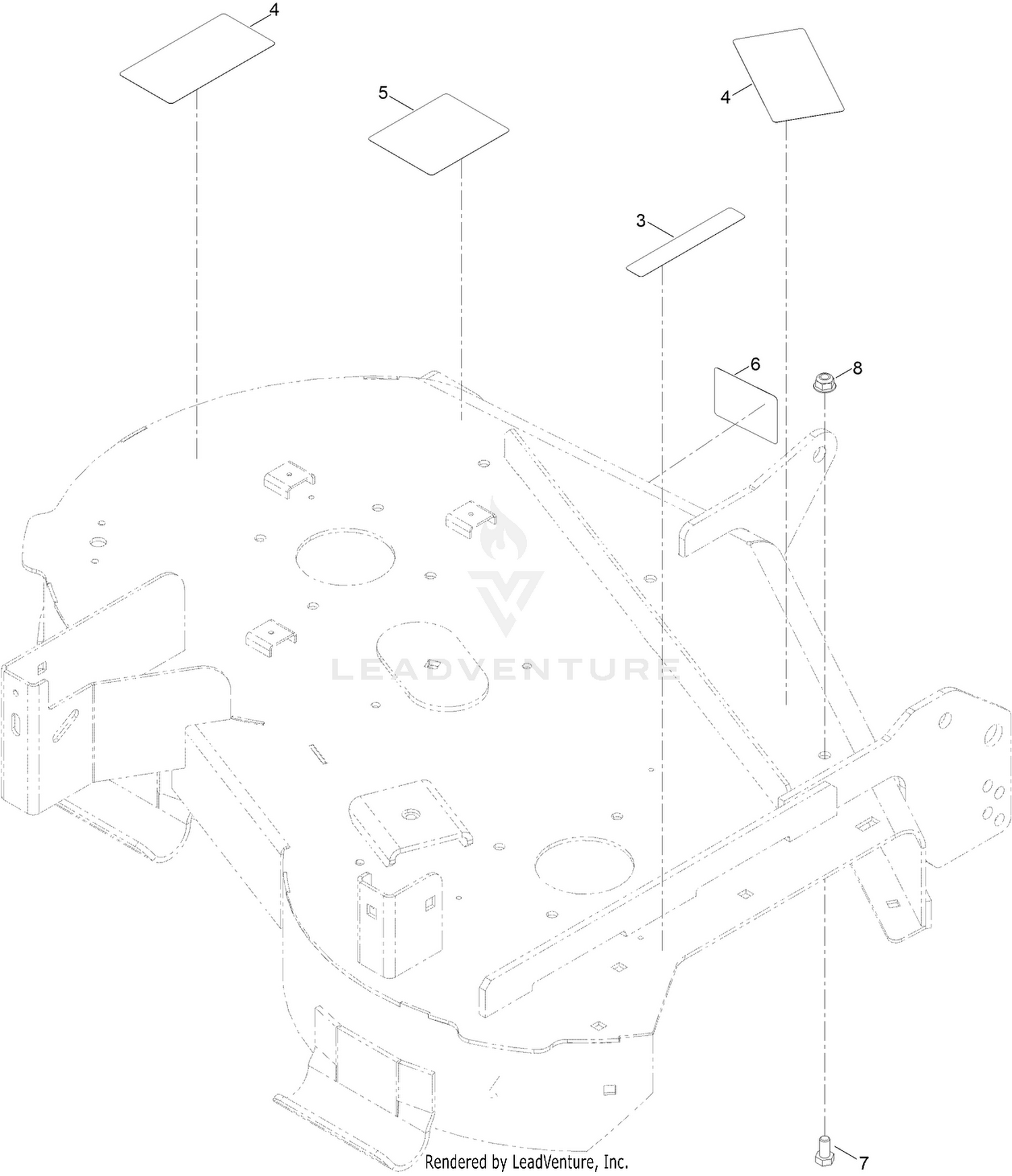 34 Inch Deck Decal Assembly No. 130-7017