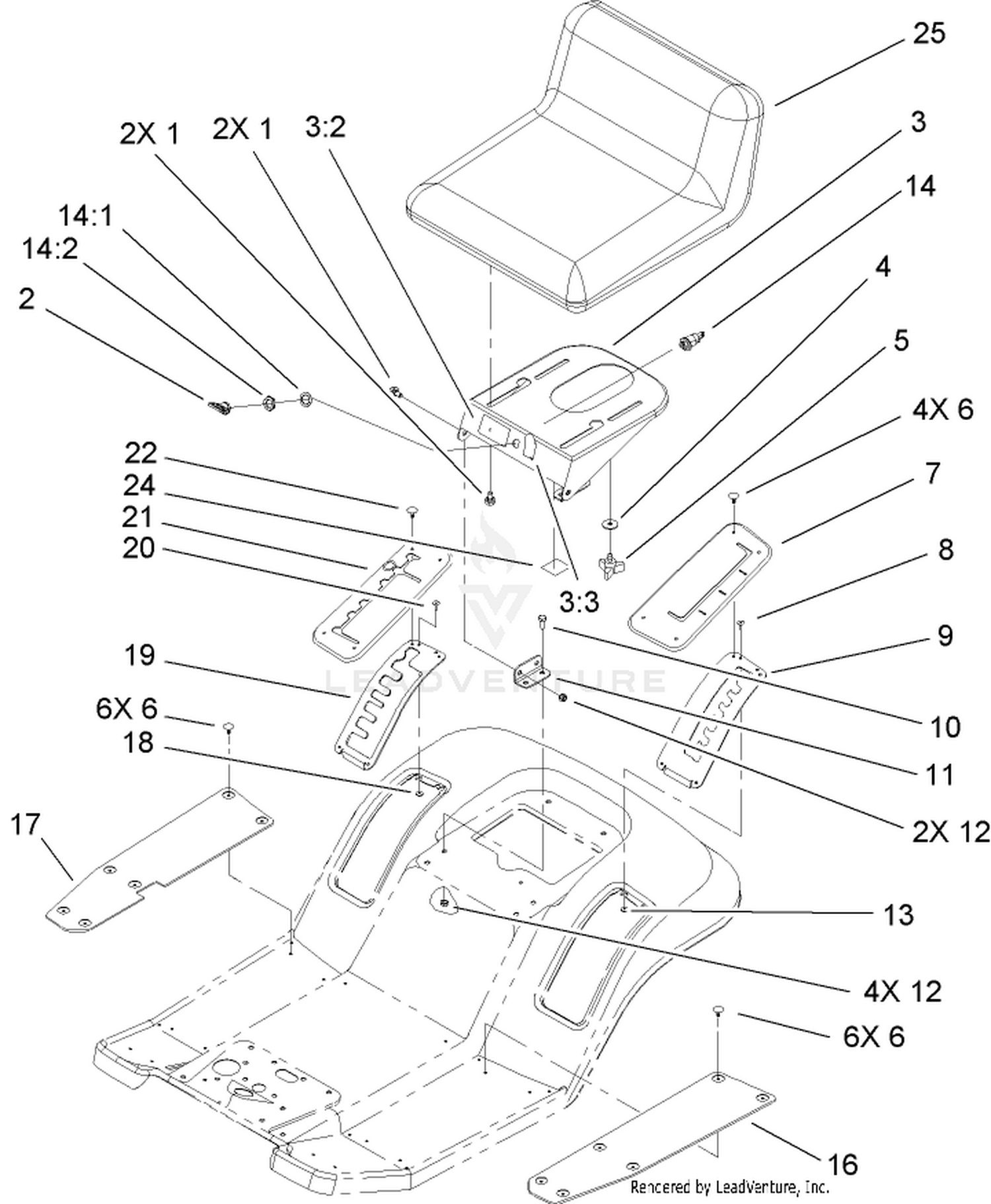 Rear Body and Seat Assembly
