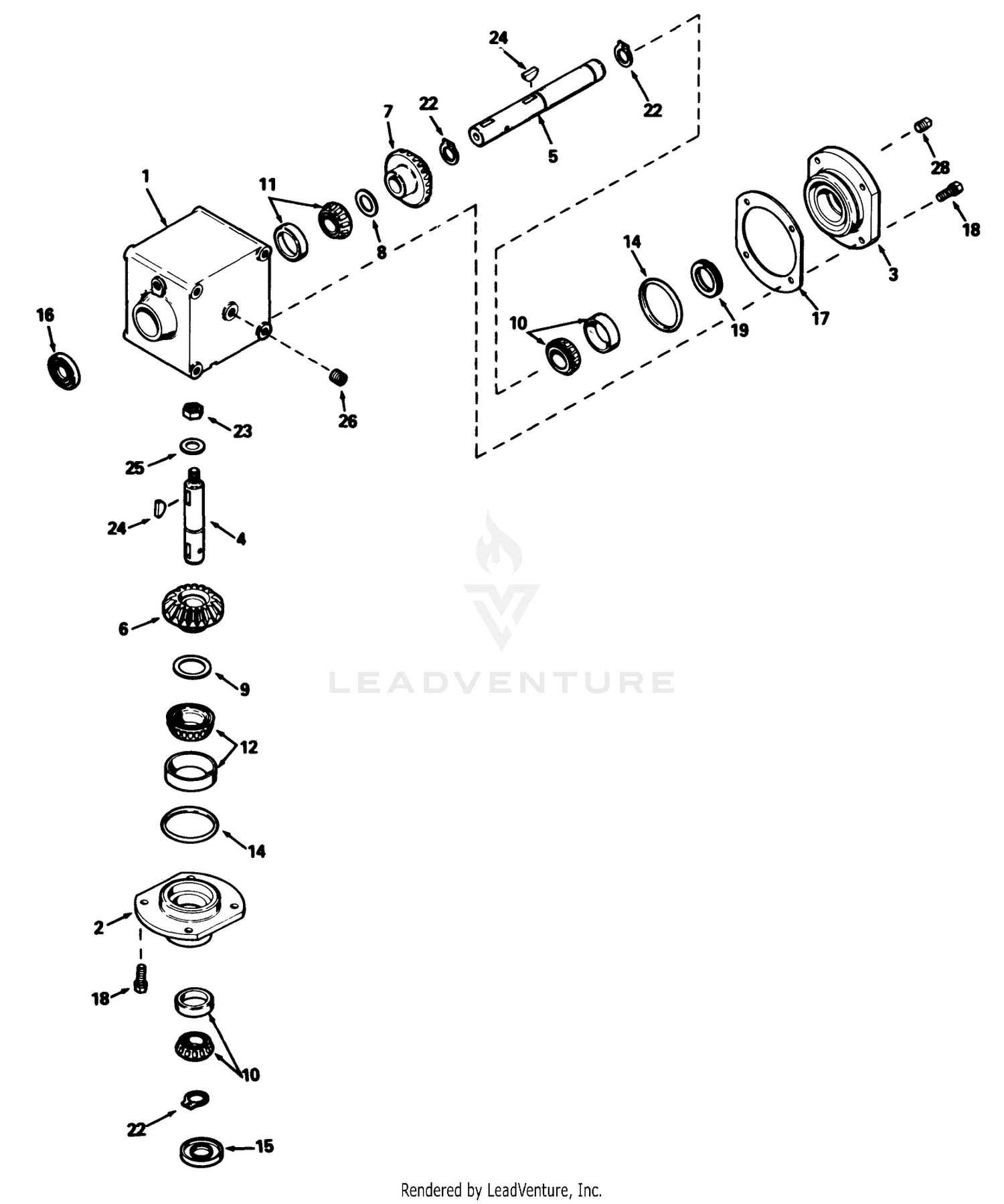 Gear Box Assembly Model No. 1100-010 (for Cutting Units Model No. 30753, 30768  30747)