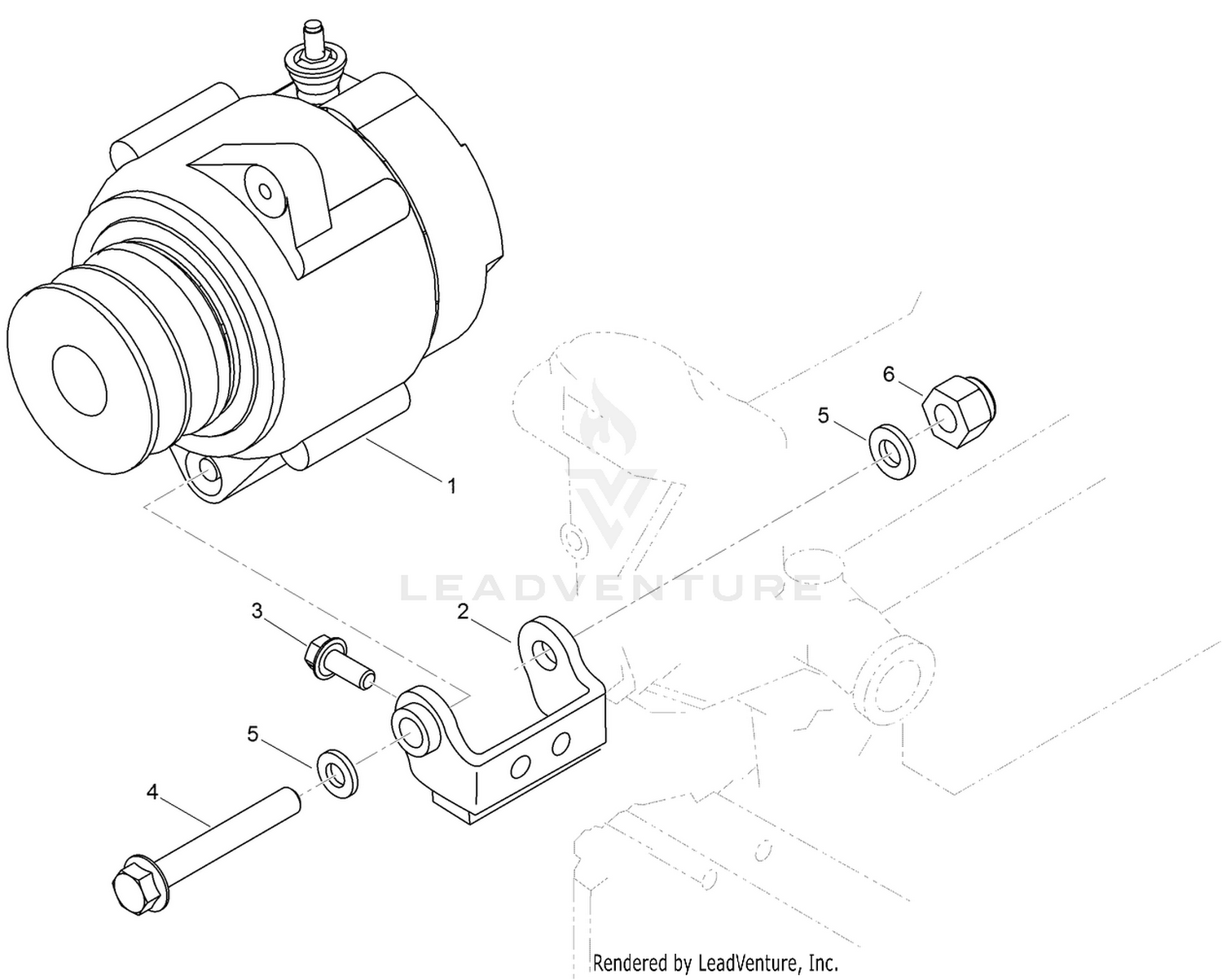 Engine Alternator Assembly