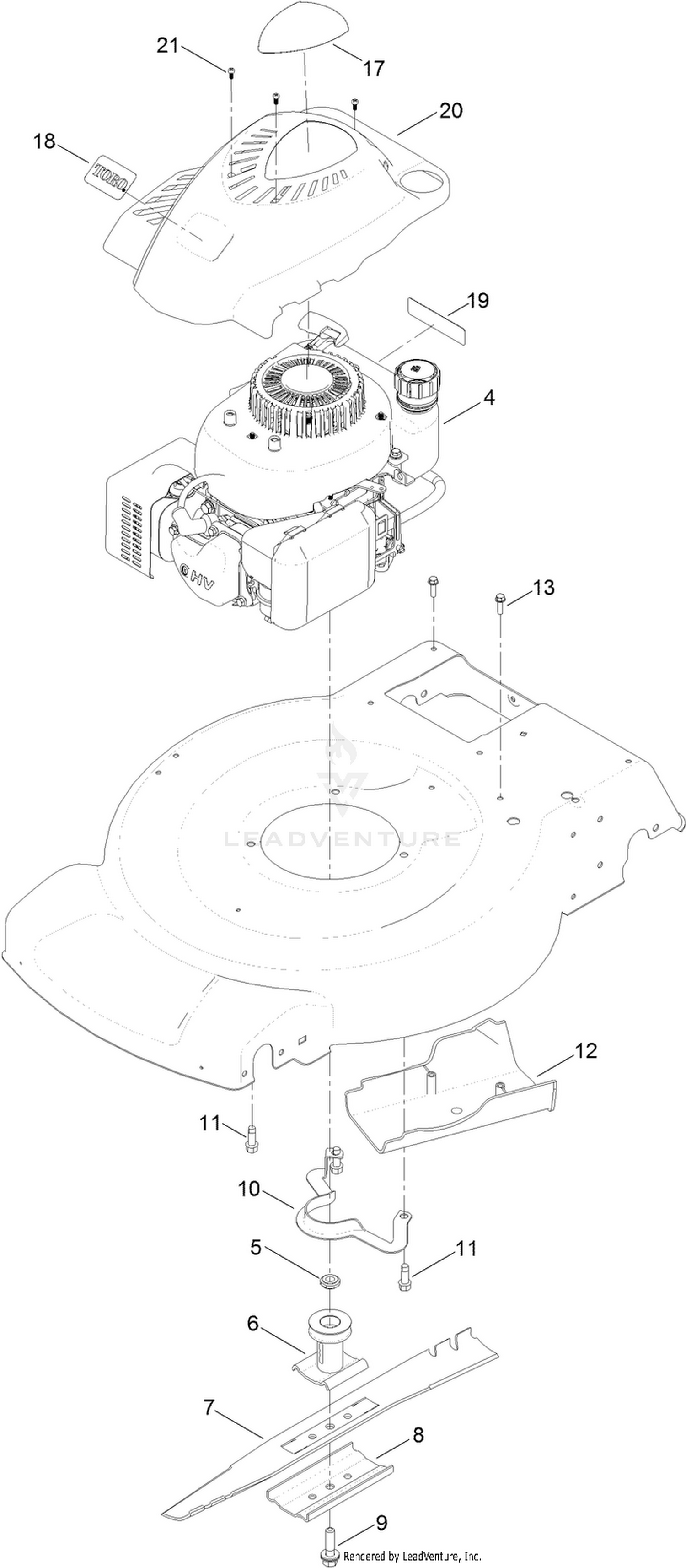 Engine and Blade Assembly