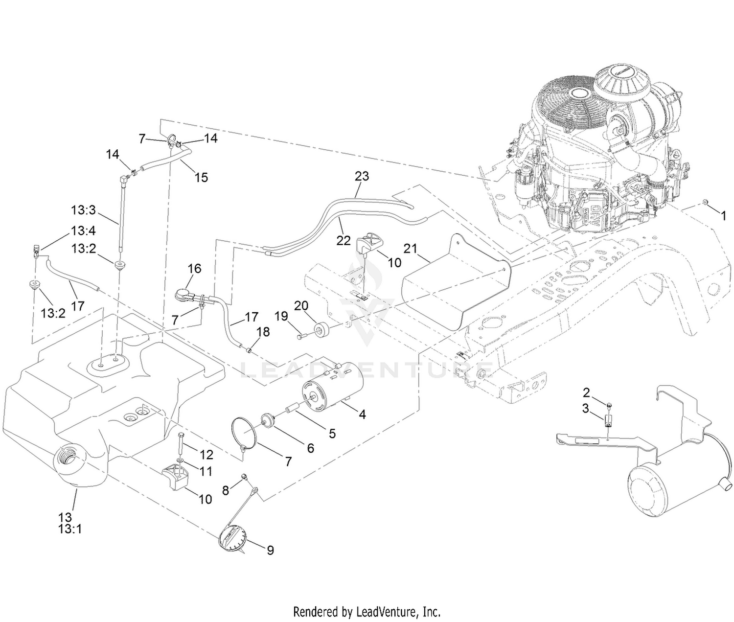 Fuel Tank and Emissions Recovery Assembly
