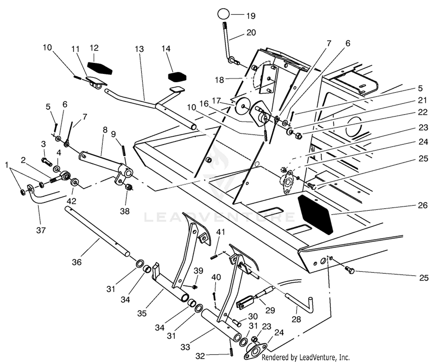 Traction  Brake Pedals Asm