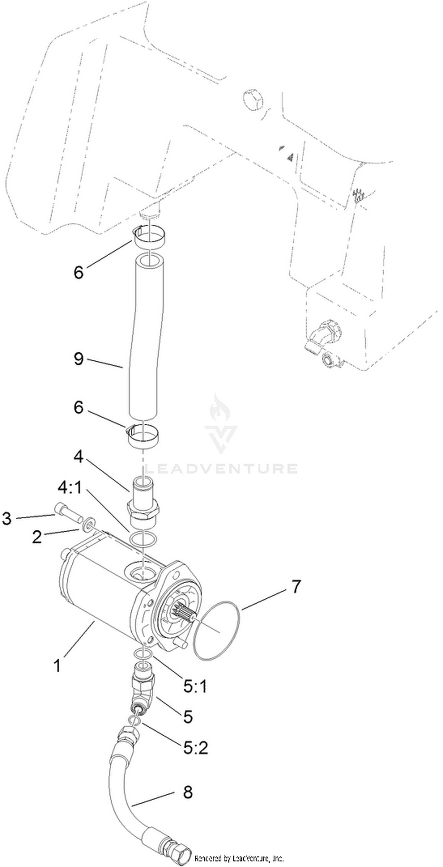 Hydraulic Mow  Gear Pump Assembly